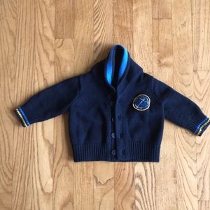Navy Gap Ship Cardigan Sweater